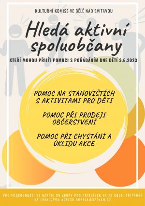 HLEDÁME AKTIVNÍ SPOLUOBČANY